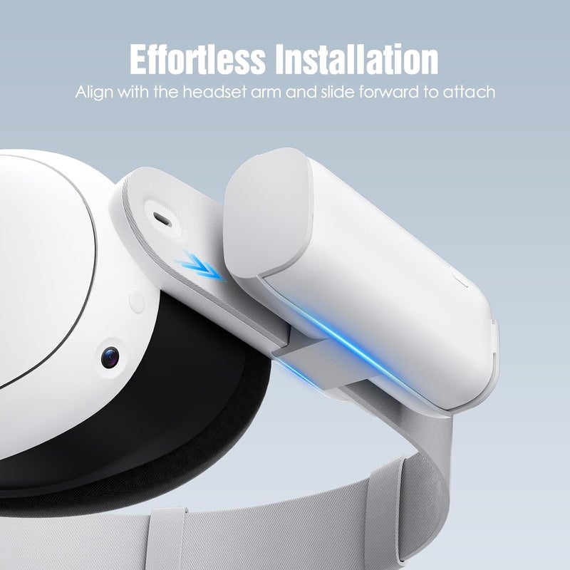 SUPERUS Battery Pack for Meta Quest 3/3S & Oculus Quest 2, 5000mAh, PD20W Fast Charging, Extra 2-3H Playtime, Compatible with Original & Elite Straps, Lightweight Portable Rechargeable VR Accessories - Image 5